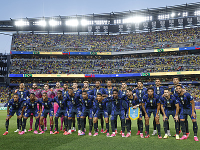 Seleção Brasileira no último jogo, contra o Haiti